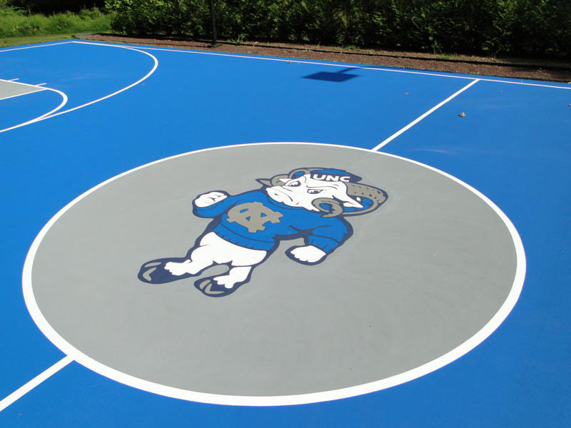 Custom Tarheal Basketball Court
